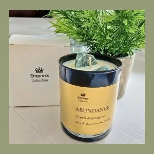Abundance- Crystal Candle