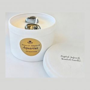 Aquarius Crystal Candle
