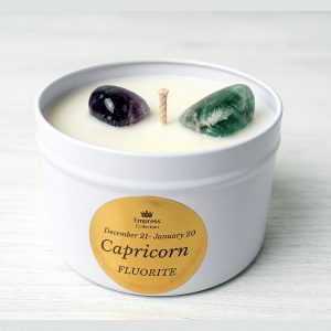 Capricorn Crystal Candle