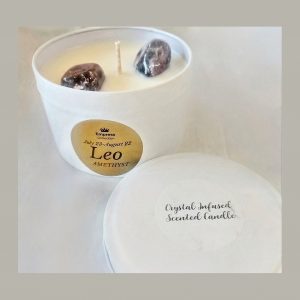 Leo Crystal Candle