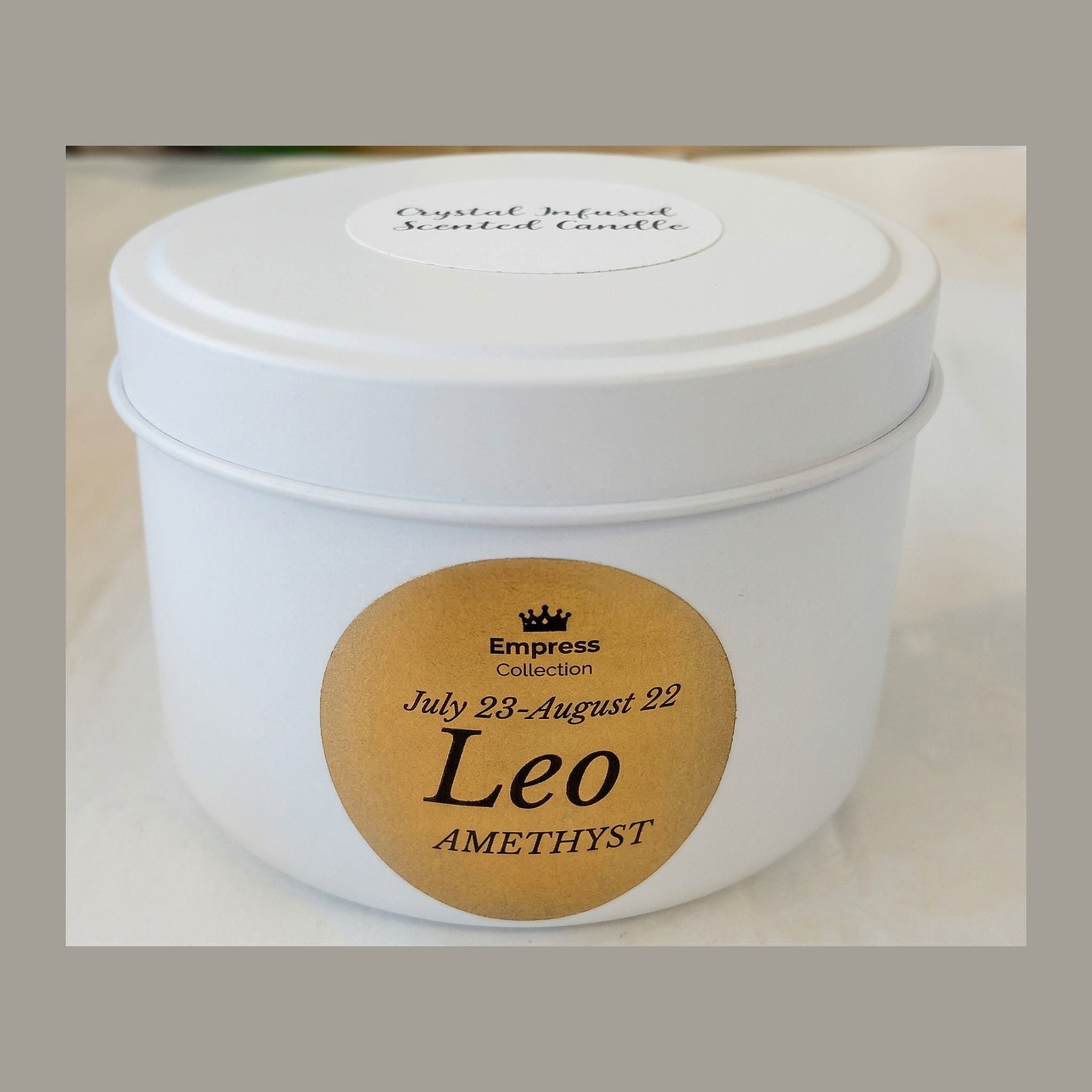 Leo Crystal Candle - Image 2