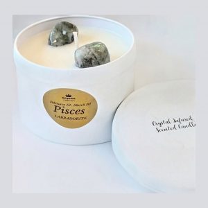 Pisces Crystal Candle
