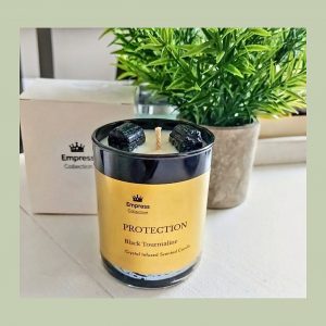 Protection- Crystal Candle