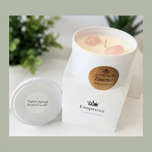 Taurus Crystal Candle
